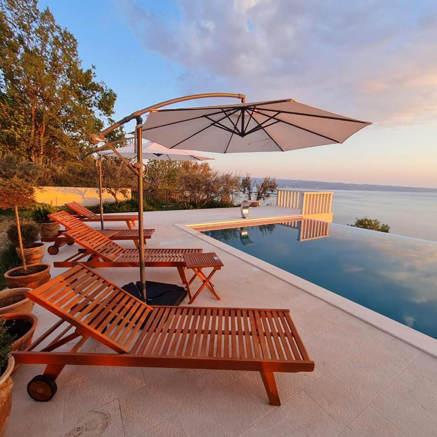 Sea View Luxury Apart Hotel Villa Conte With Swiming Pool And Romantic Spa Podstrana Exterior photo